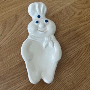 Vtg 1988 Ceramic Pillsbury Dough Boy Spoon Rest